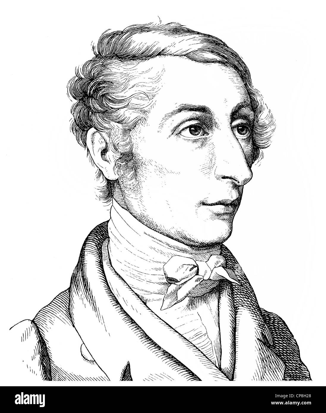 Carl Maria Friedrich Ernst von Weber, 1786 - 1826, a German composer, conductor and pianist, Historische Zeichnung aus dem 19. J Stock Photo