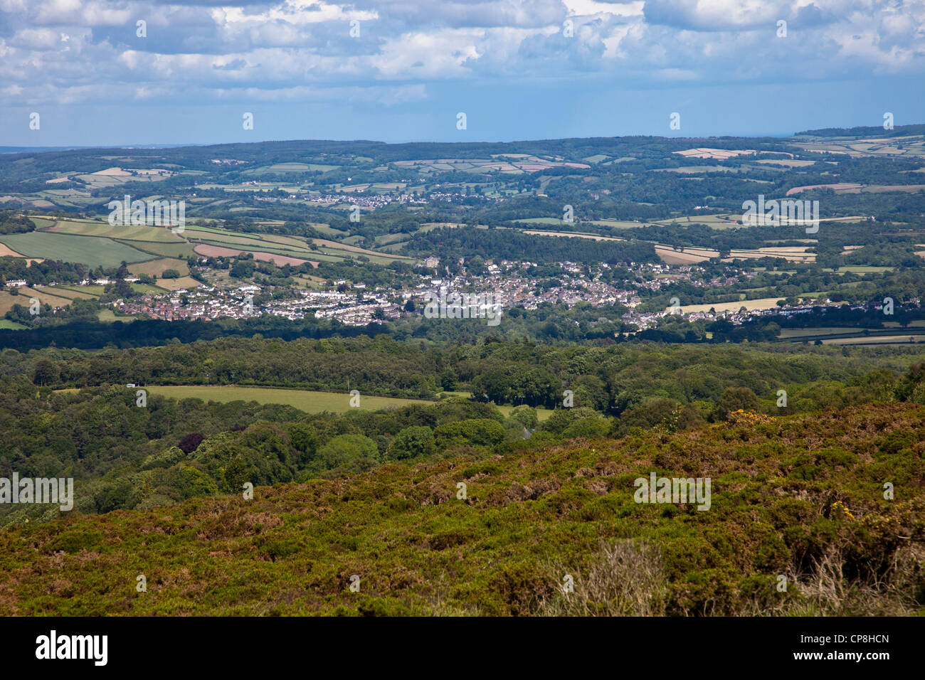 Granite Tors and exposed rocks and boulders on Dartmoor national park,Devon,UK. Stock Photo