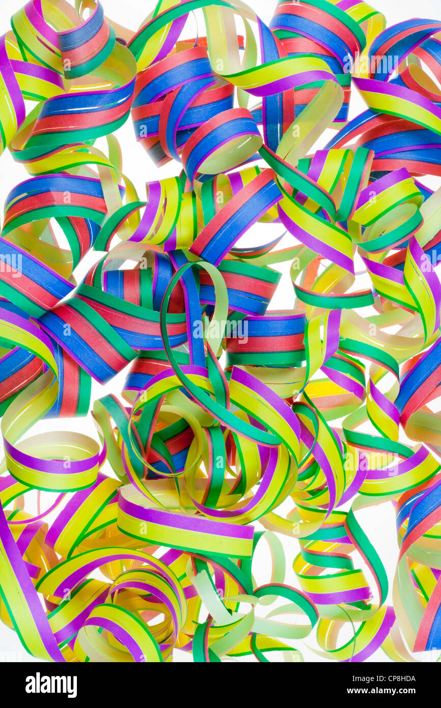 Paper Christmas New Year’s streamers background Stock Photo - Alamy