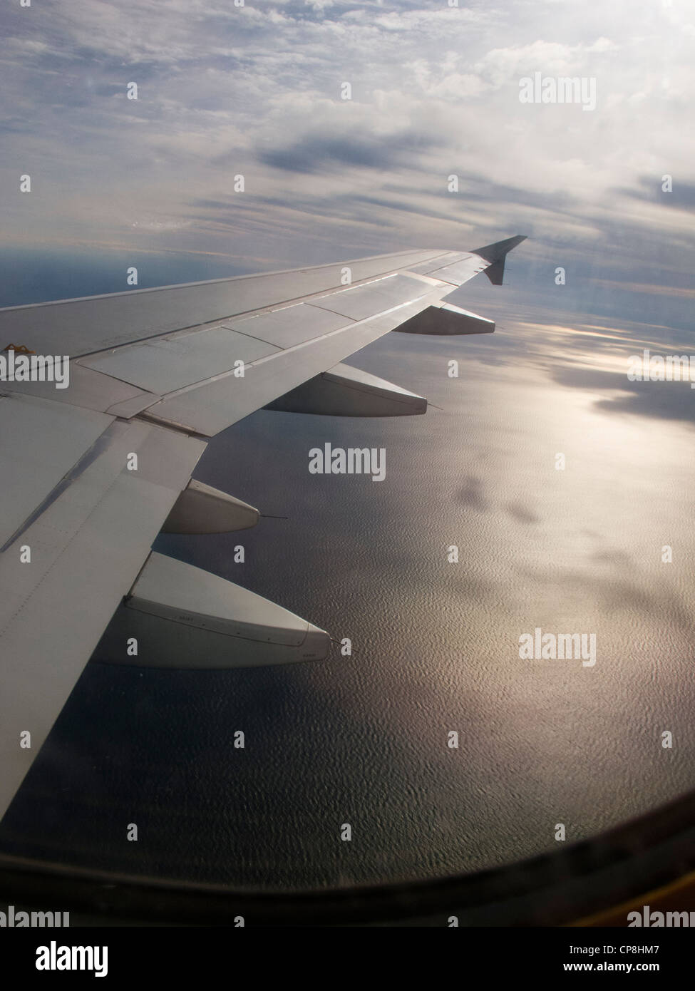 Flying over water Stock Photo Alamy