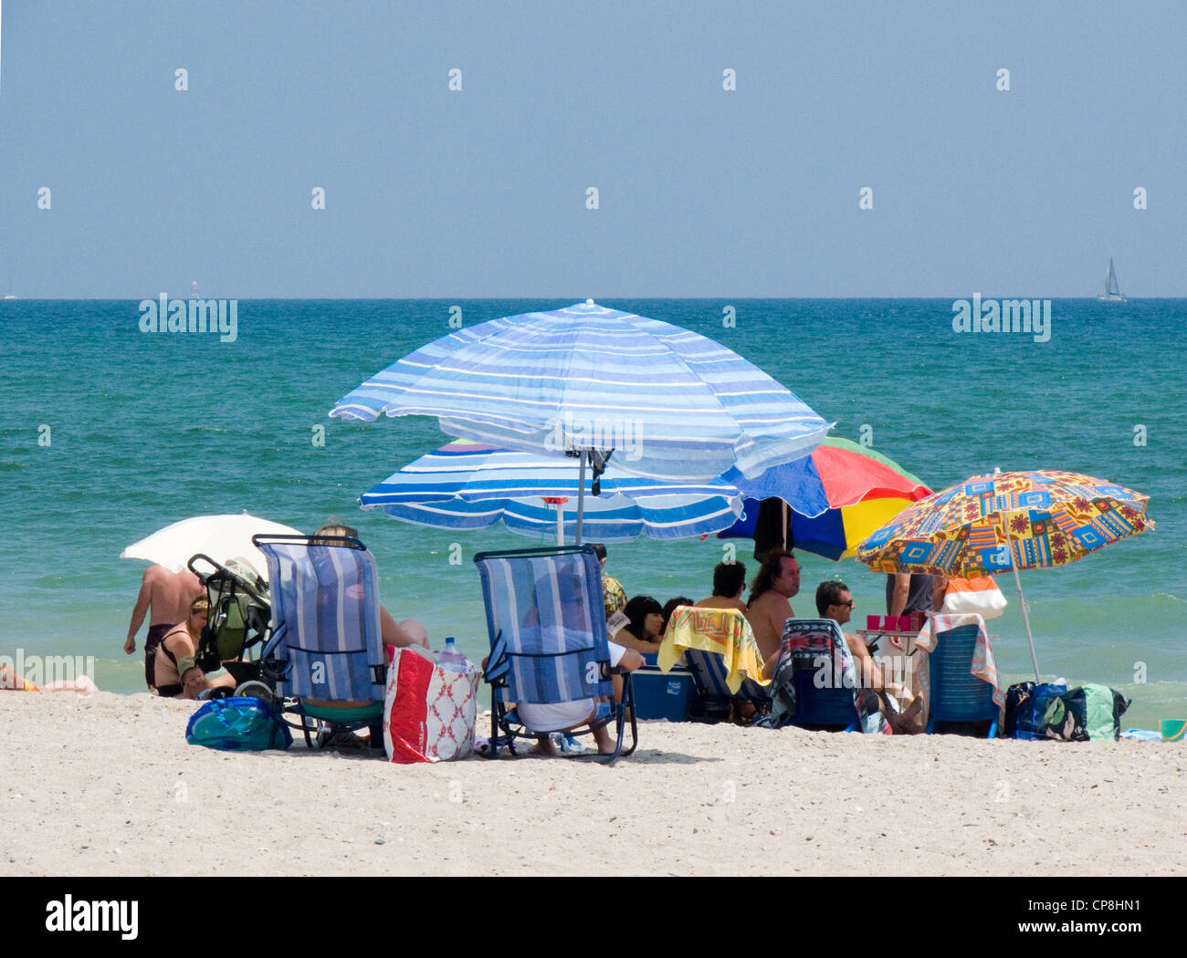 Sunbathing on El Saler Beach, Valencia, Spain Stock Photo