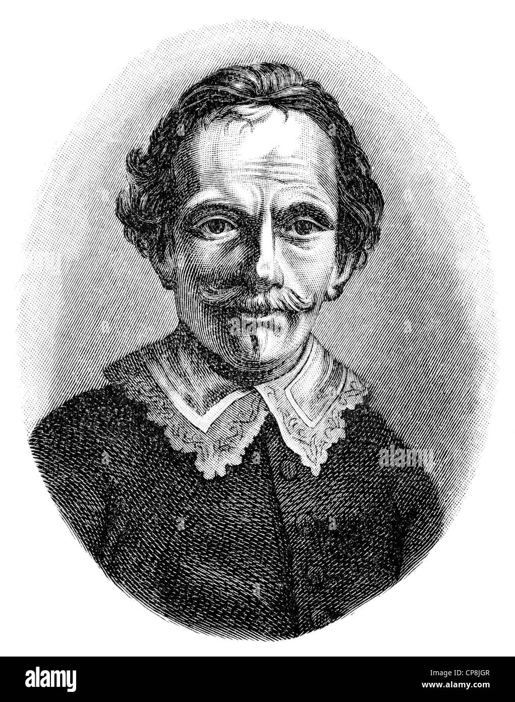 Luigi Tansillo, 1510 - 1568, an Italian poet, Historische Zeichnung aus dem 19. Jahrhundert, Portait von Luigi Tansillo, 1510 - Stock Photo