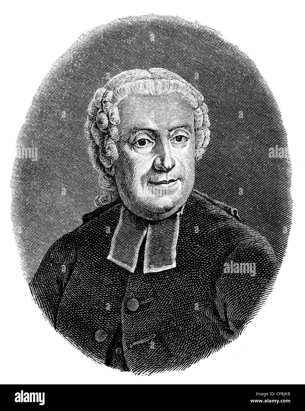 Pietro Metastasio or Pietro Antonio Domenico Bonaventura Trapassi, 1698 - 1782, an Italian poet, librettist, playwright and prie Stock Photo