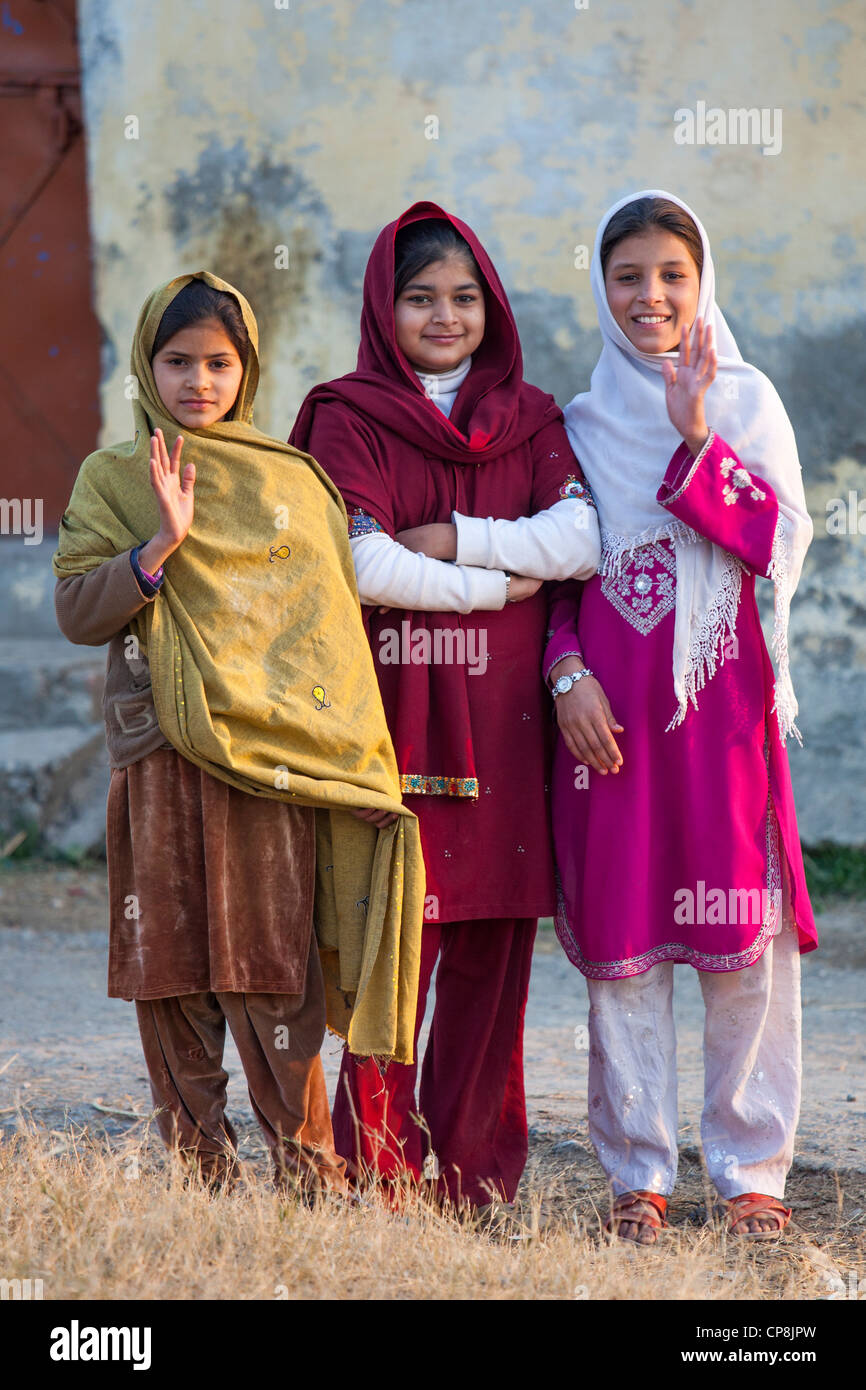 Local girls in Taxila, Punjab Province, Pakistan Stock Photo