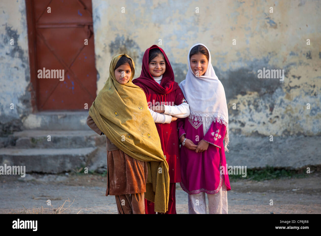 Local girls in Taxila, Punjab Province, Pakistan Stock Photo