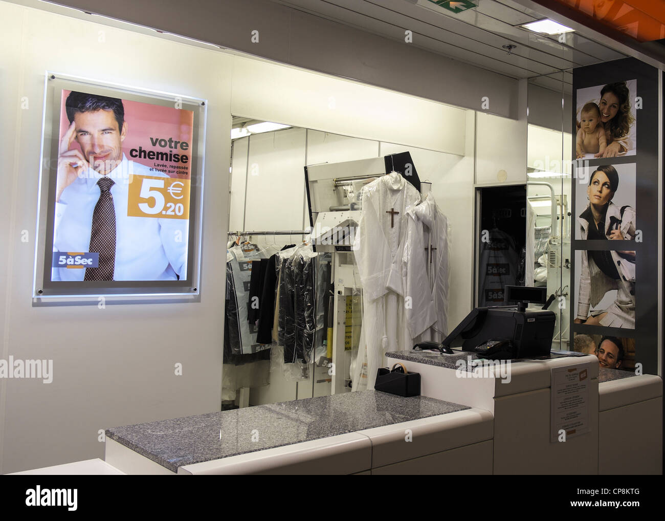Catholic Vestments with Crucifix, Hanging in a Modern Dry Cleaners, '5