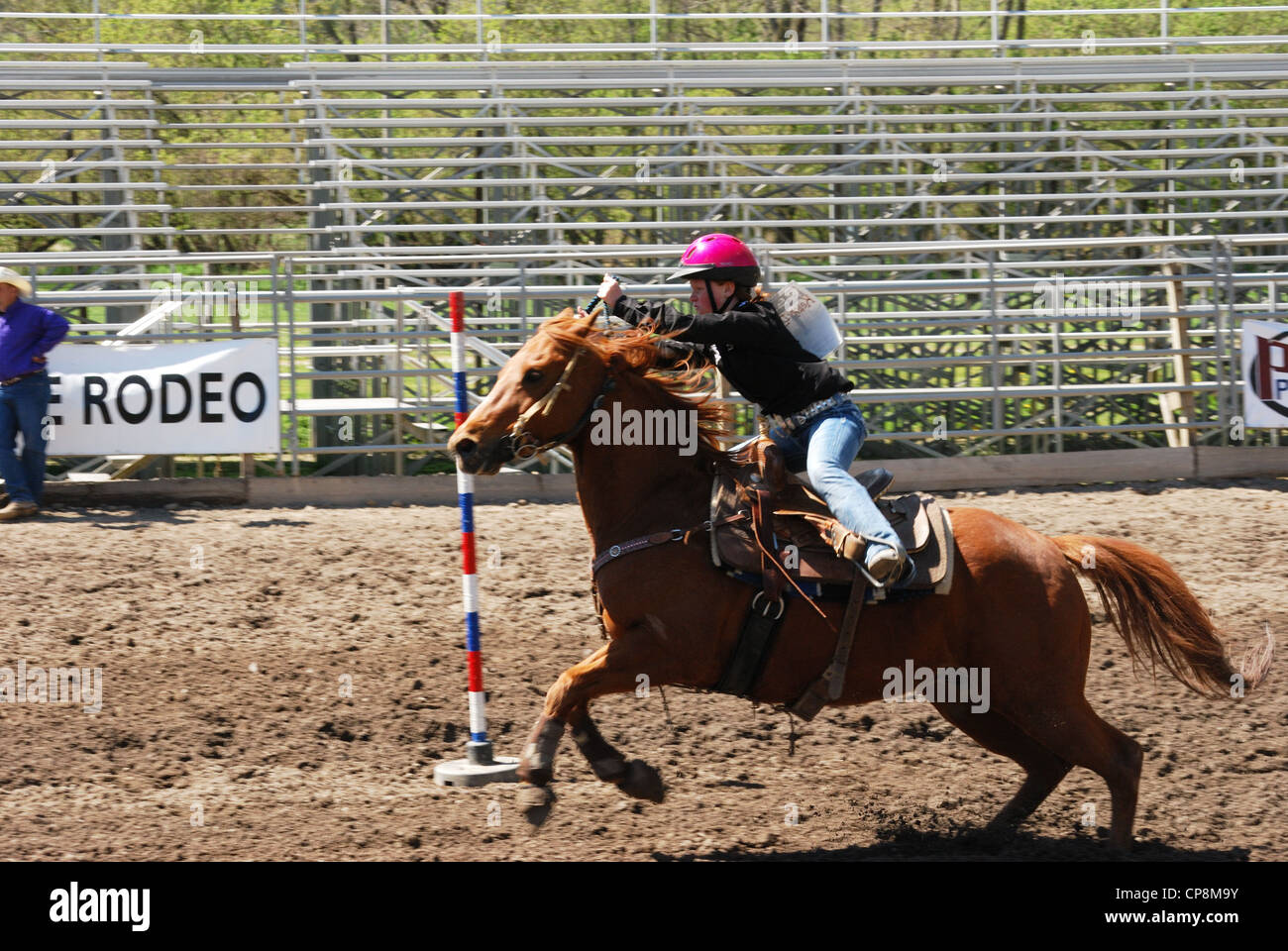 Rodeo Pole Racing High Resolution Stock Photography and Images Alamy
