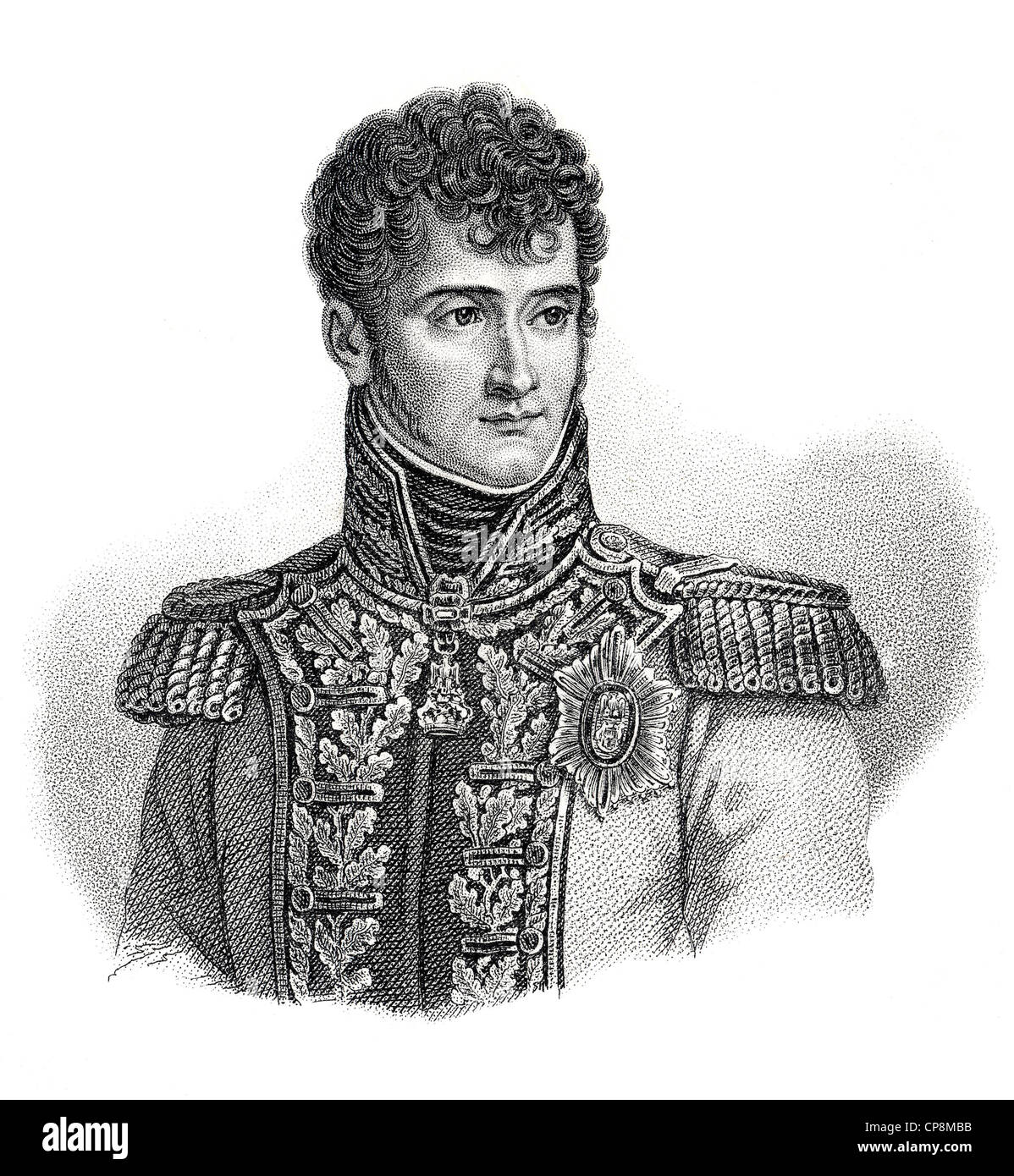 Jérôme Bonaparte and Girolamo Bonaparte, youngest brother of Napoléon Bonaparte, King of the Kingdom of Westphalia, Historischer Stock Photo