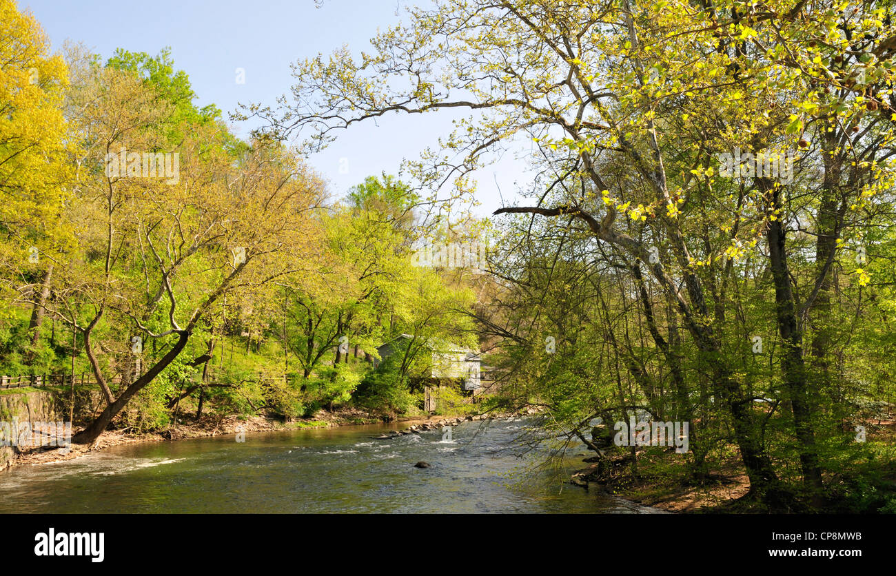 Brandywine River, Delaware, near the Hagley Museum Stock Photo