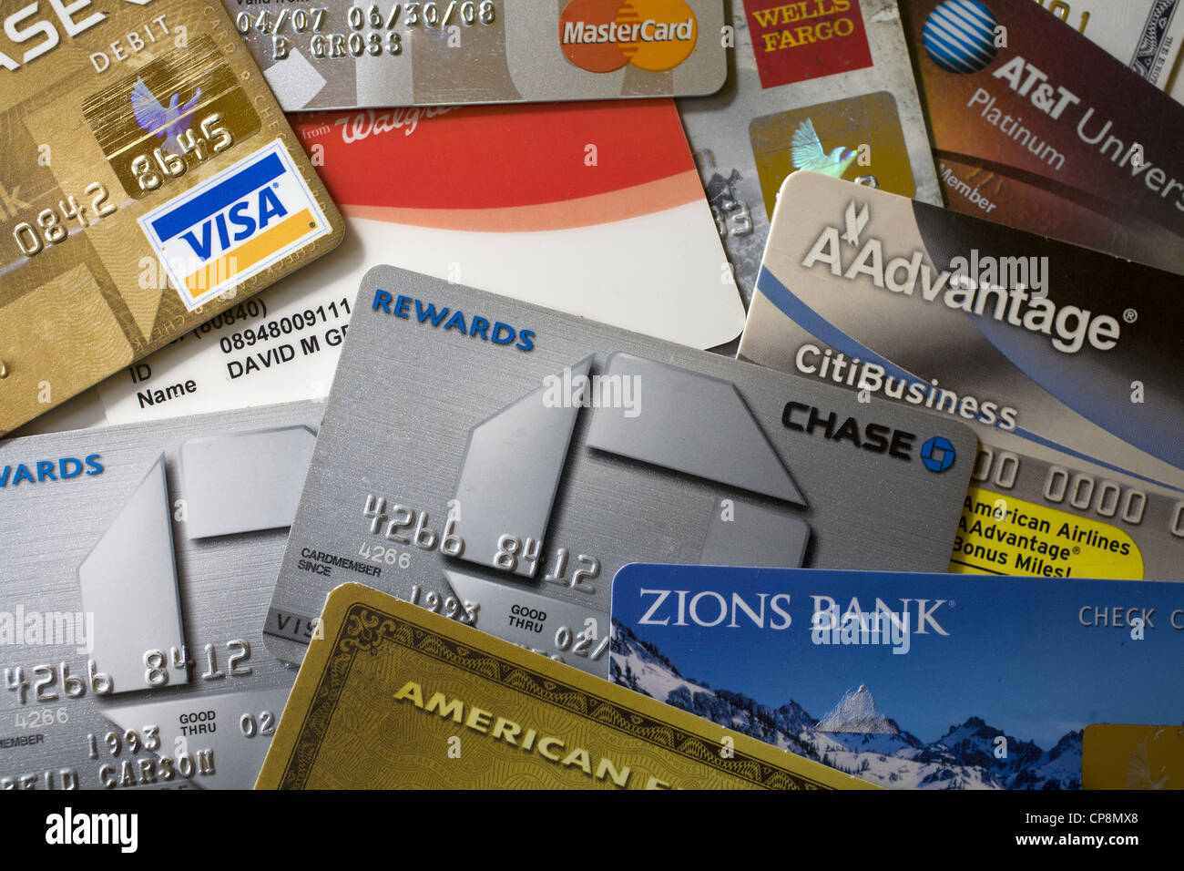 Credit cards are the main form of monetary transaction these days. Stock Photo