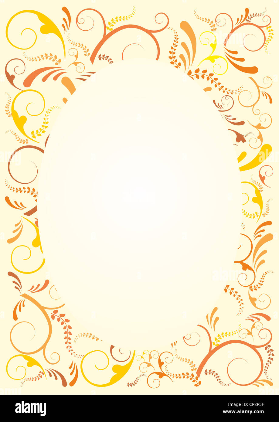 Floral frame background. Vector file available. Stock Photo