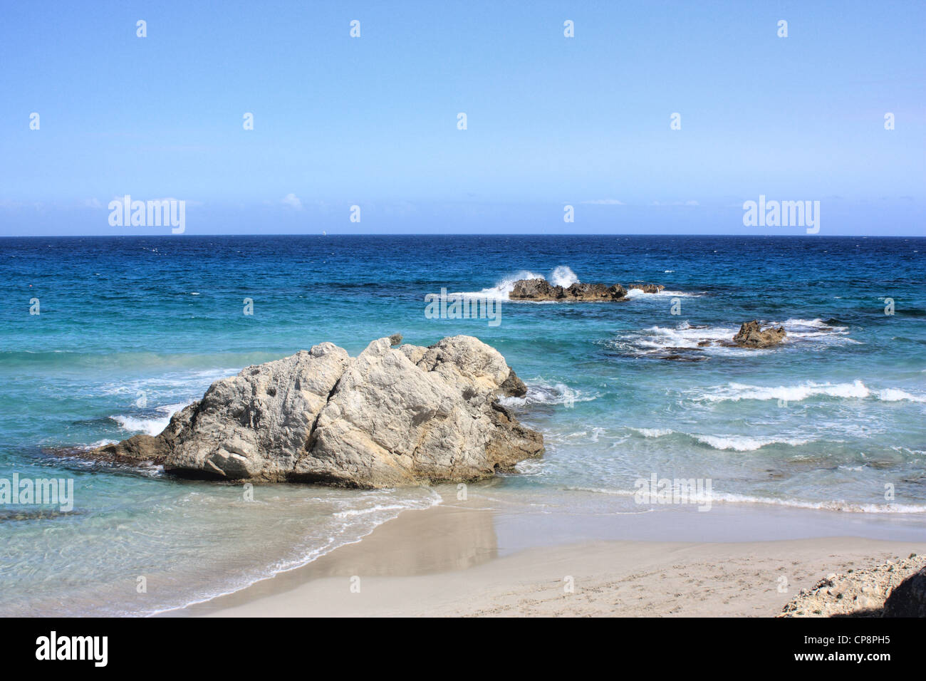 Beach of Cala Rajada, Majorca Island, Spain Stock Photo