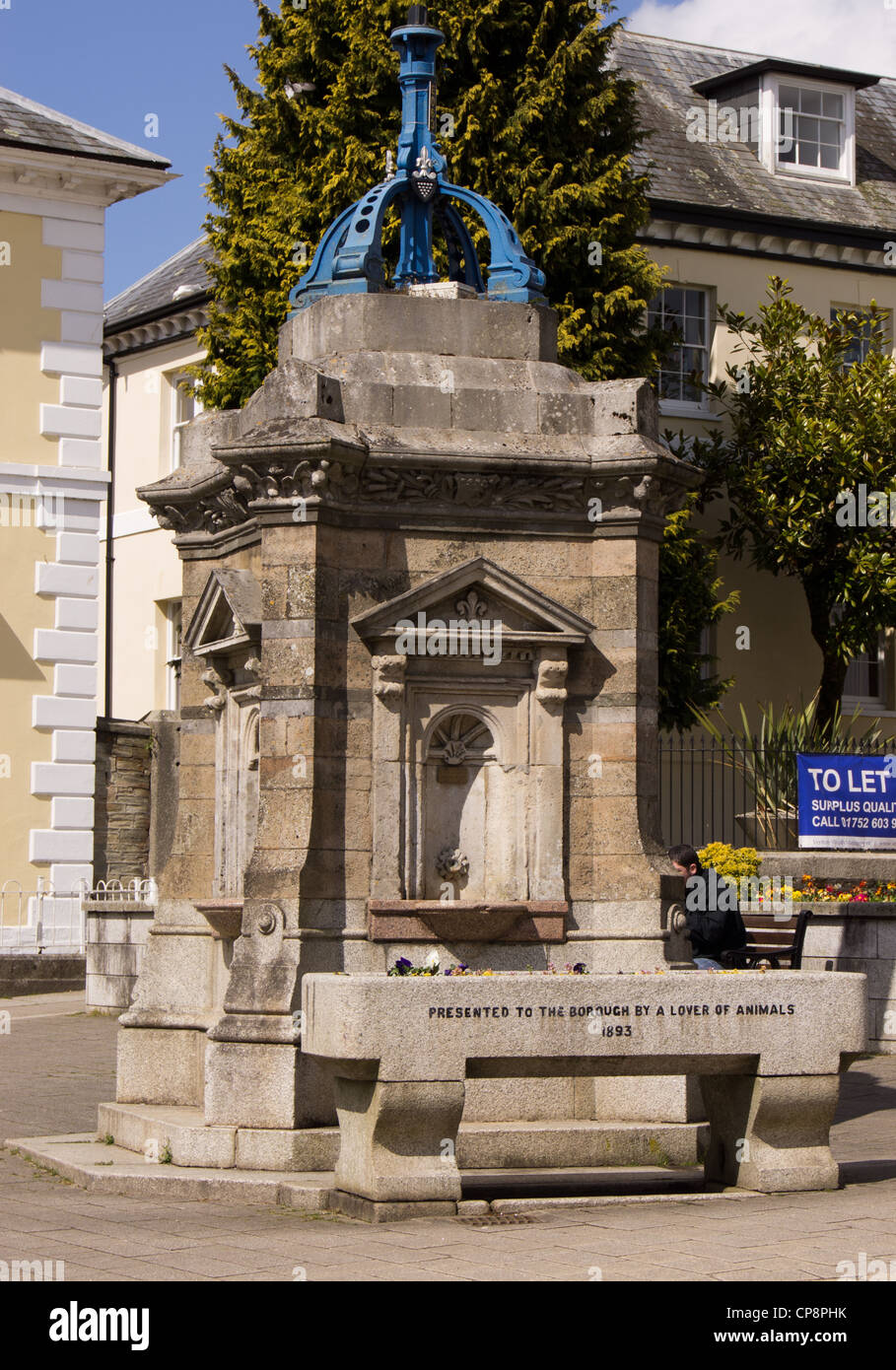 Monument, Barras Street, Liskeard, Cornwall Stock Photo