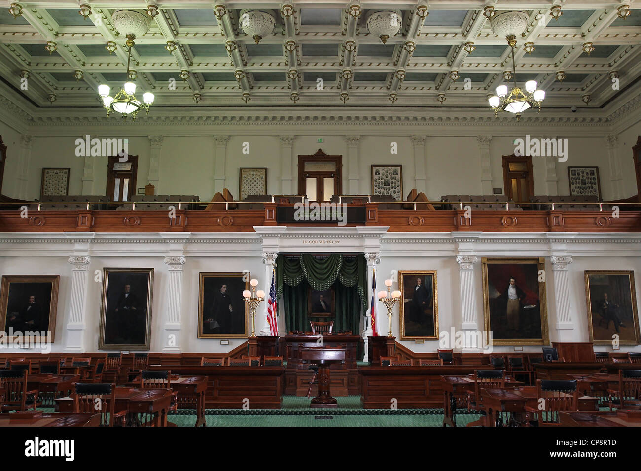 Senate Chamber, Texas State Capitol, Austin Stock Photo