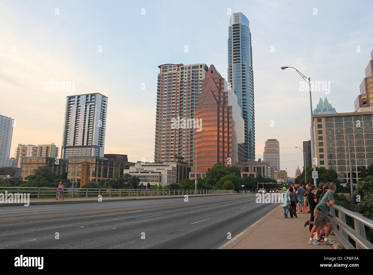 Congress Avenue Bridge, Austin, Texas Stock Photo