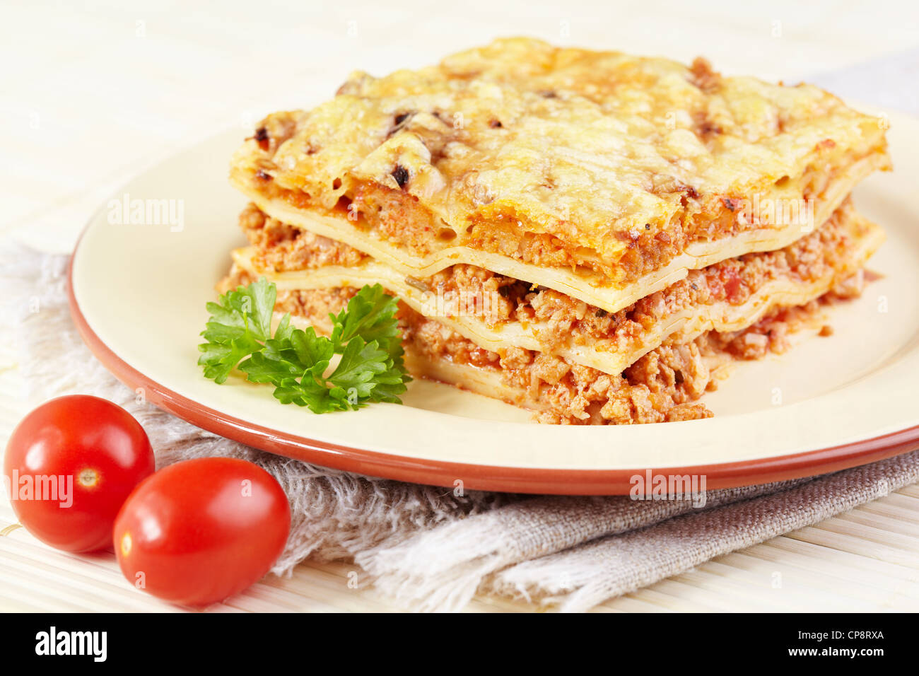 Lasagna Stock Photo