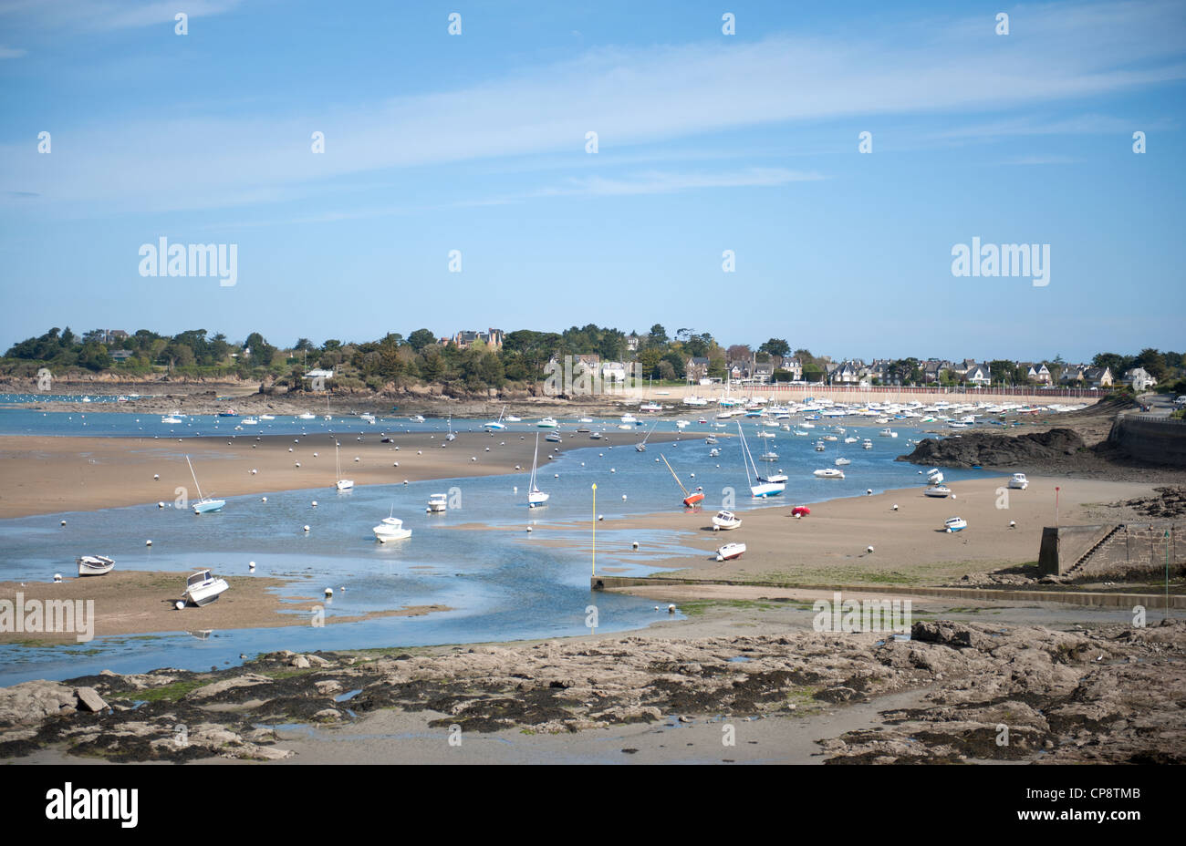 Estuary of the Frémur near St-Briac on the north coast of Brittany at low tide Stock Photo