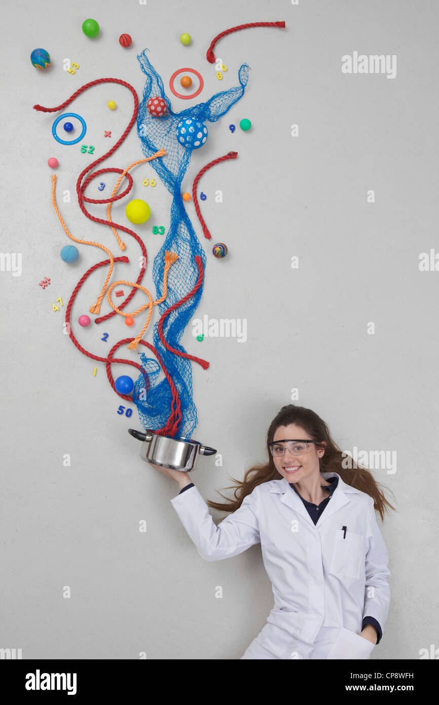 Adult women doing science experiment hi-res stock photography and ...
