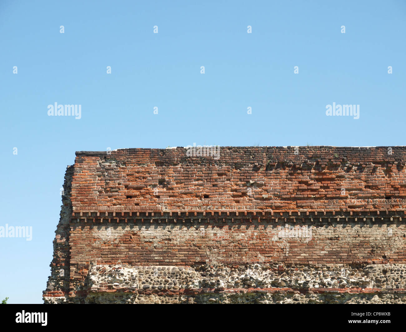 Roman wall ruins in Turin, Italy Stock Photo Alamy