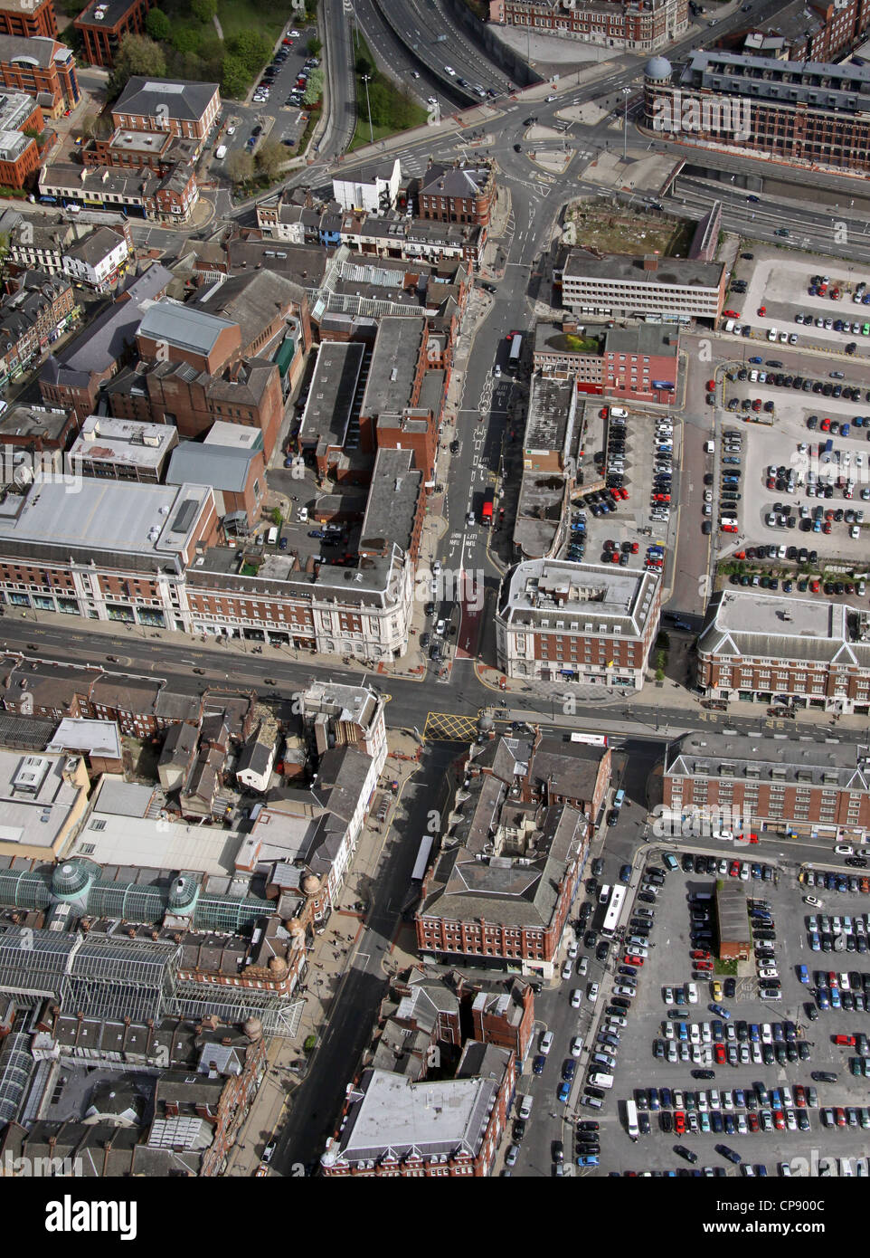 Aerial view intersection vicar lane hires stock photography and images