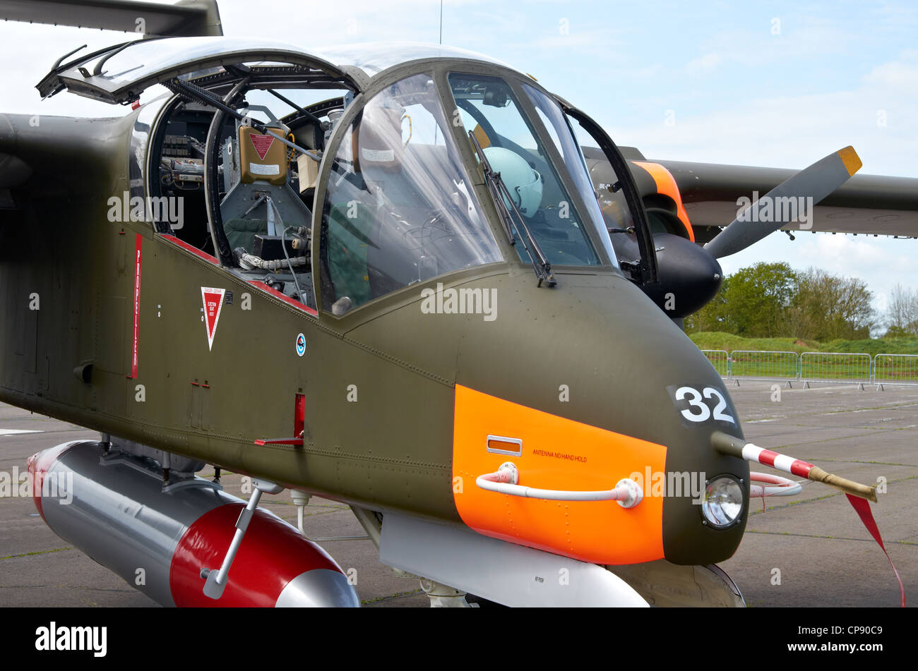 North American Aviation Rockwell OV-10 Bronco turboprop light attack and observation aircraft at Abingdon Airshow 2012 Stock Photo