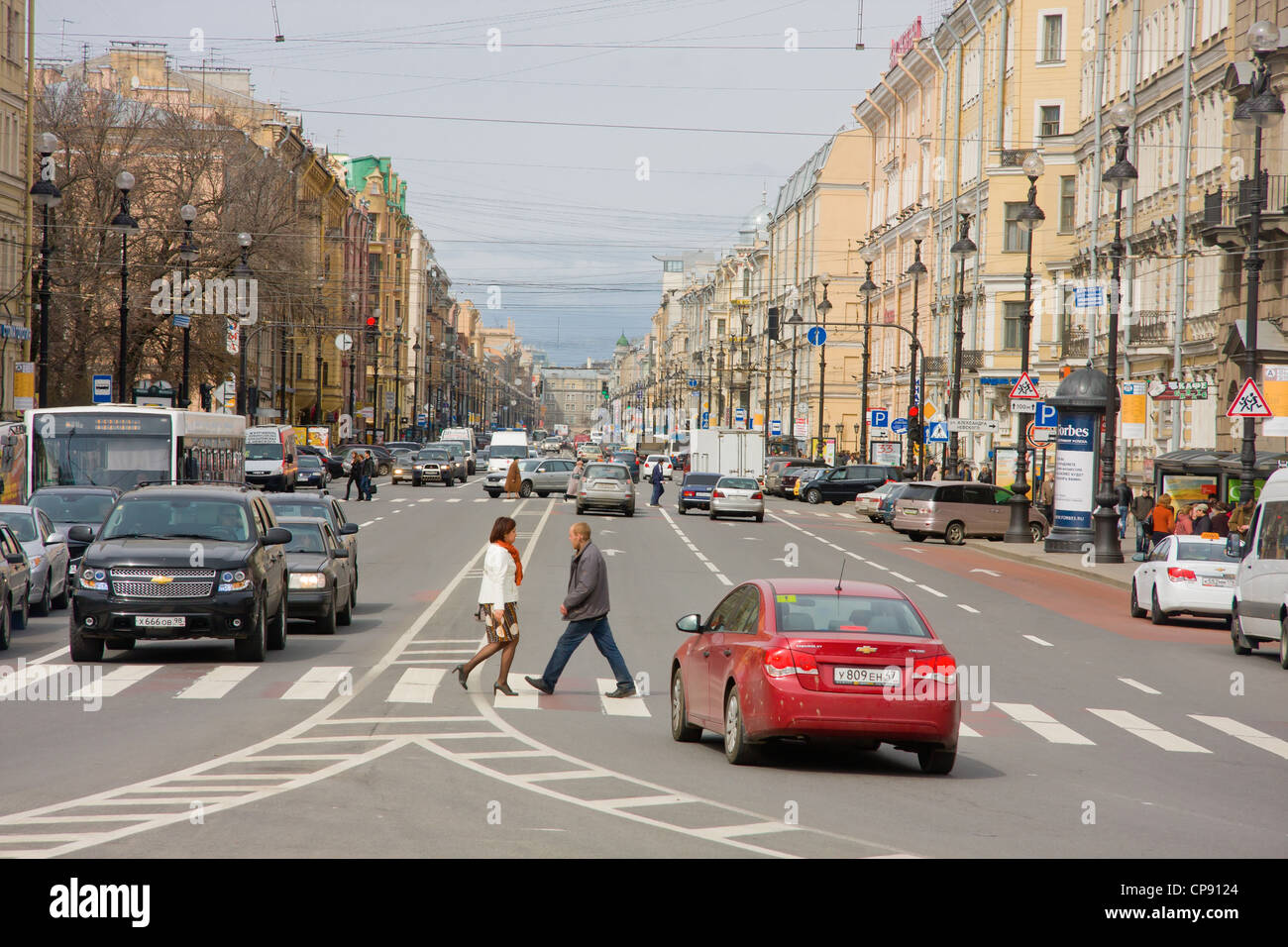 Saint-Petersburg, Nevsky Prospect, Nevsky Prospekt Stock Photo