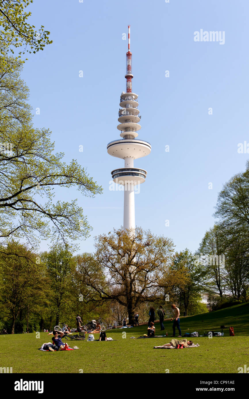 Heinrich hertz tower radio television tower hamburg hires stock
