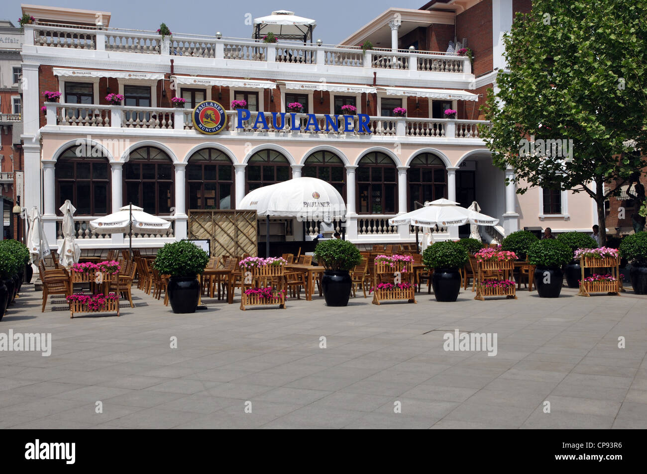 Bar Restaurant, Tianjin Haihe Italian Style Town and ex-Italian Concession, Tianjin, Hebei, China. Stock Photo