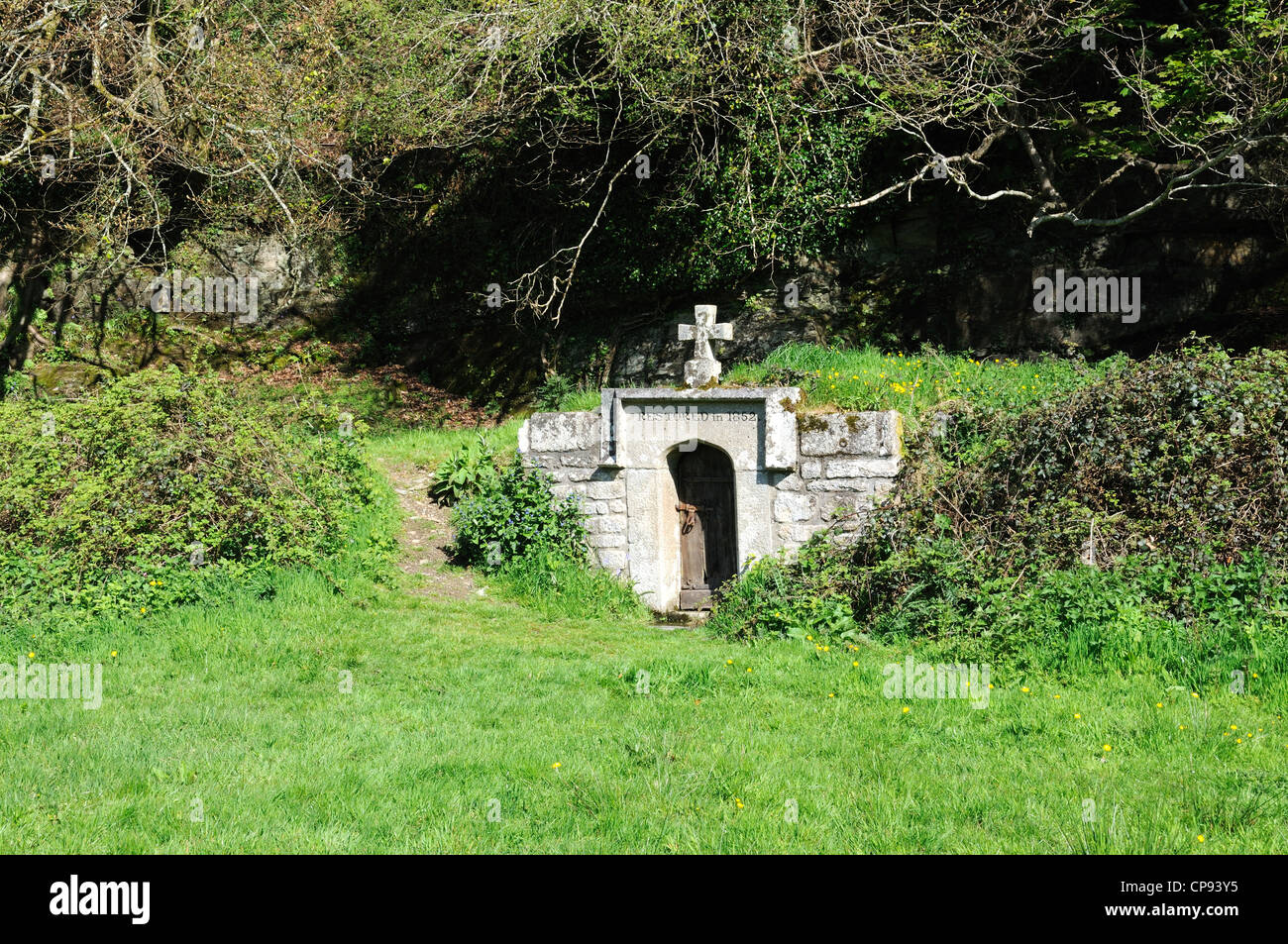 St Neot's Holy Well Spring St Neot Bodmin Moor Cornwall England UK GB Stock Photo