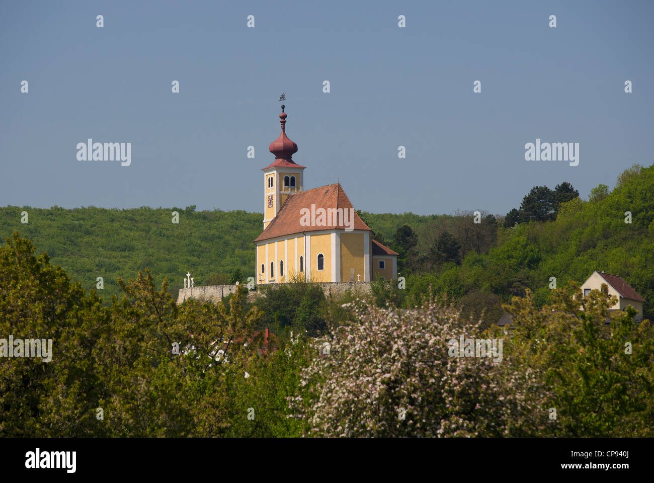 Austria, Burgenland, Donnerskirchen, View of church Stock Photo