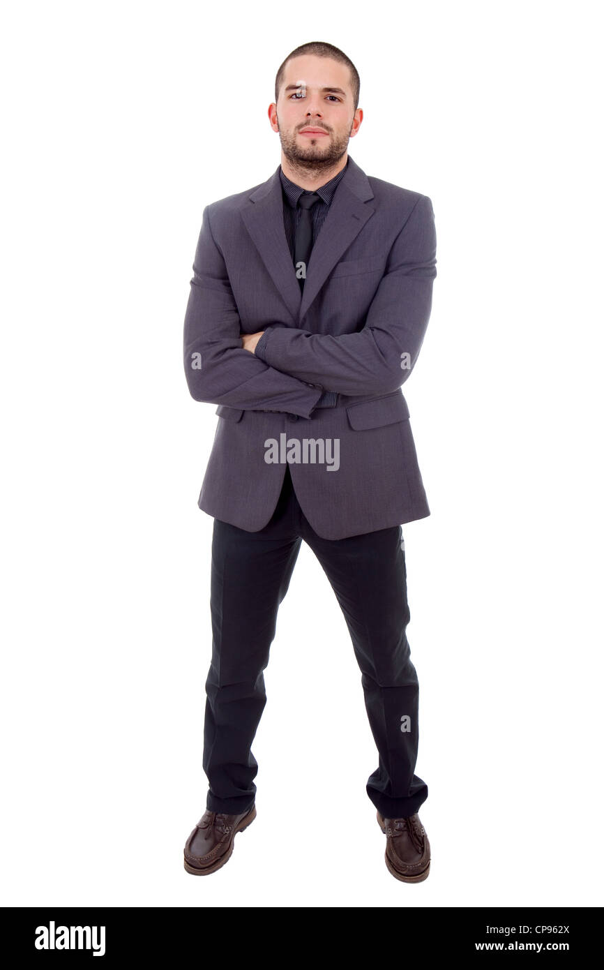 young business man full body isolated on white background Stock Photo ...