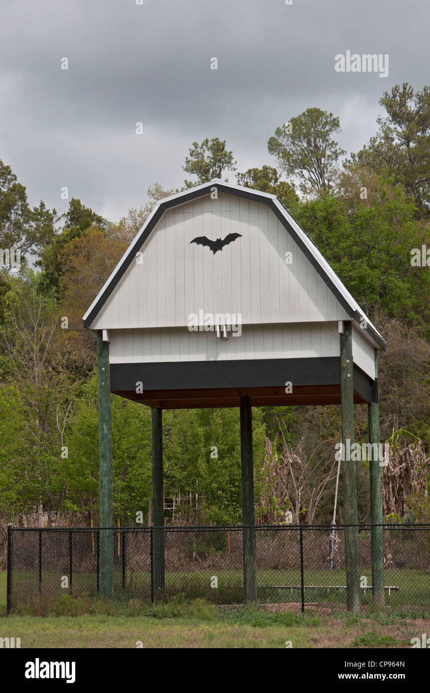 Bat house complex at the University of Florida Gainesville. Stock Photo