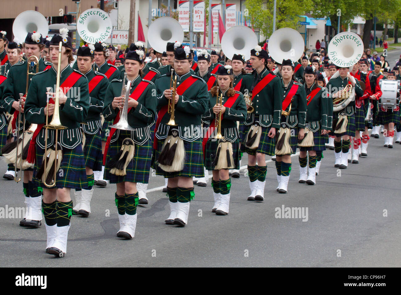US highschool marching band in 2009 Victoria Day parade festivities