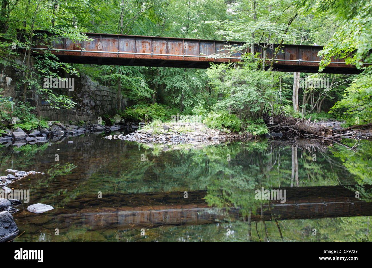 Old bridge along the Rockingham Recreational Rail Trail near the Folsom