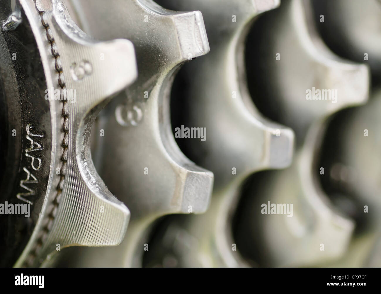 Detail of rear gears and chain set of mountain bike Stock Photo Alamy