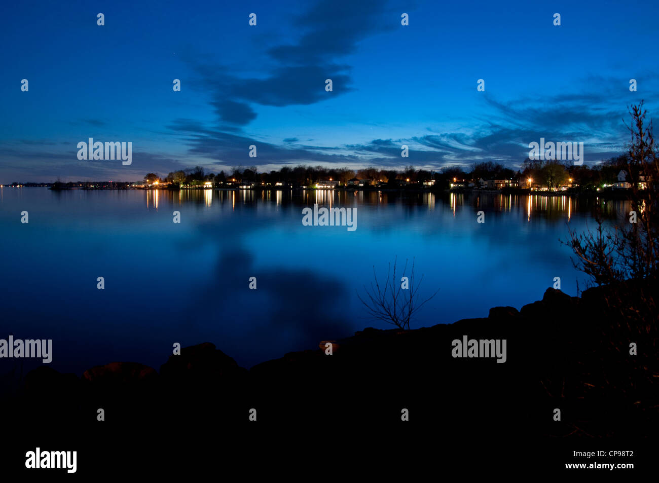 The view from StJoachim Church, PointeClaire, Quebec, Canada Stock