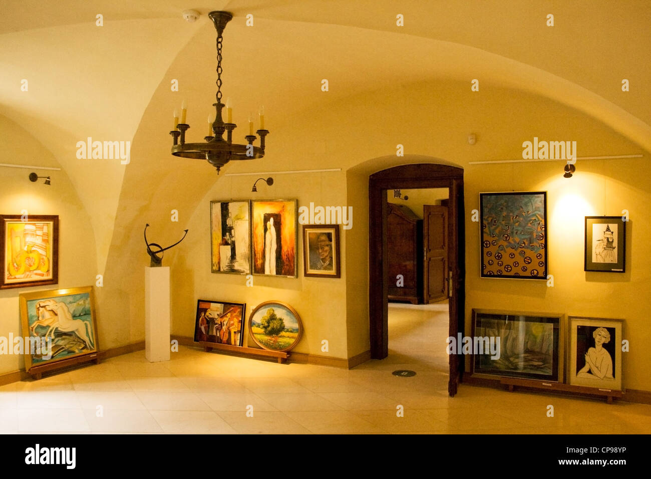Exhibition of contemporary painters Stock Photo - Alamy