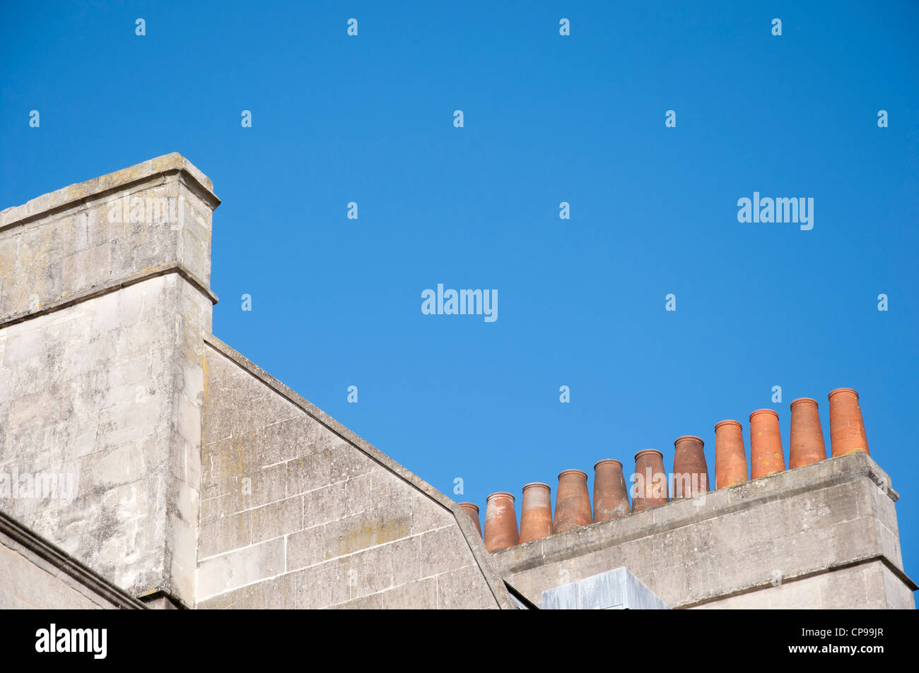 chimney pots Stock Photo