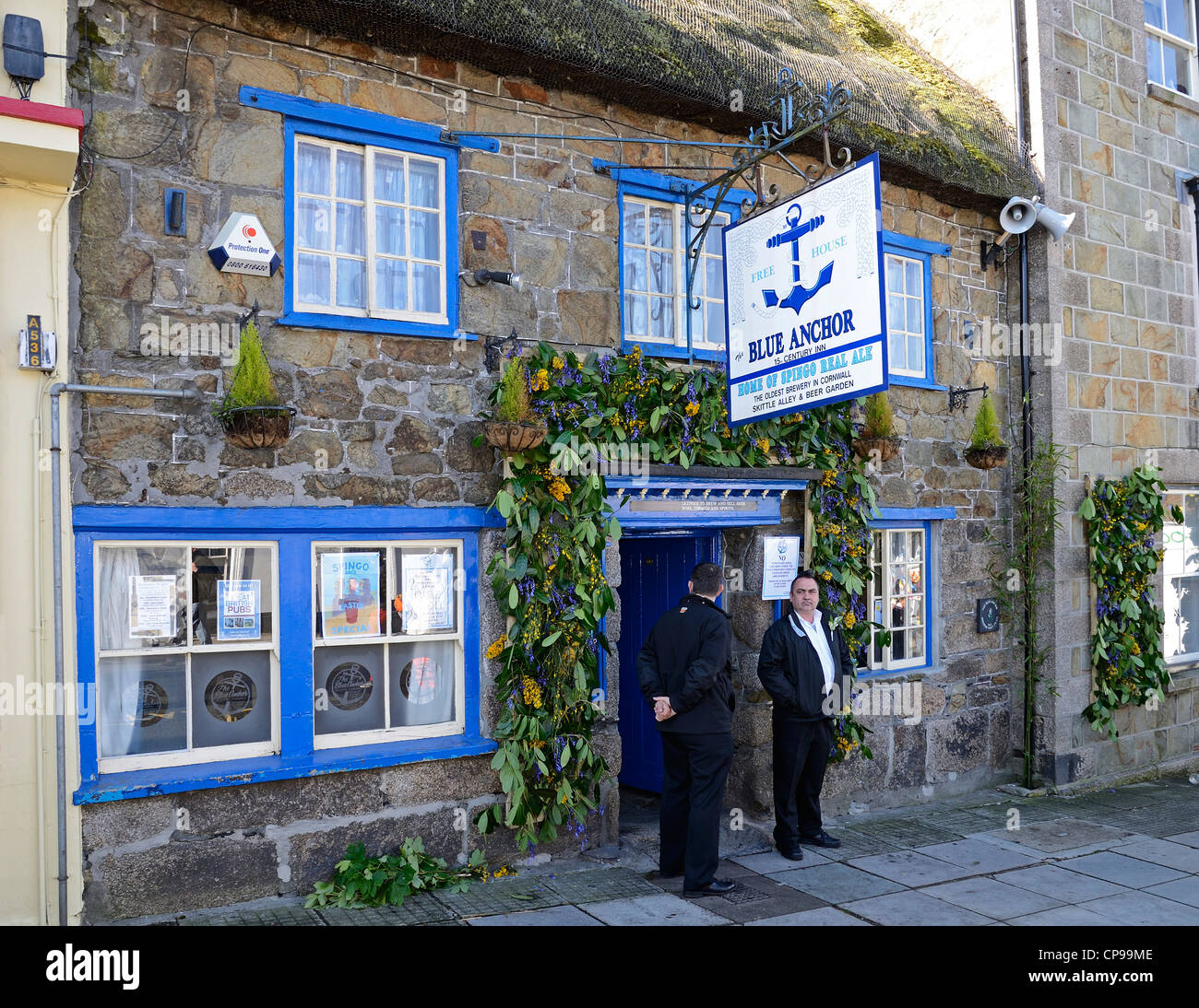 The Famous Blue Anchor pub at Helston in Cornwall, UK Stock Photo