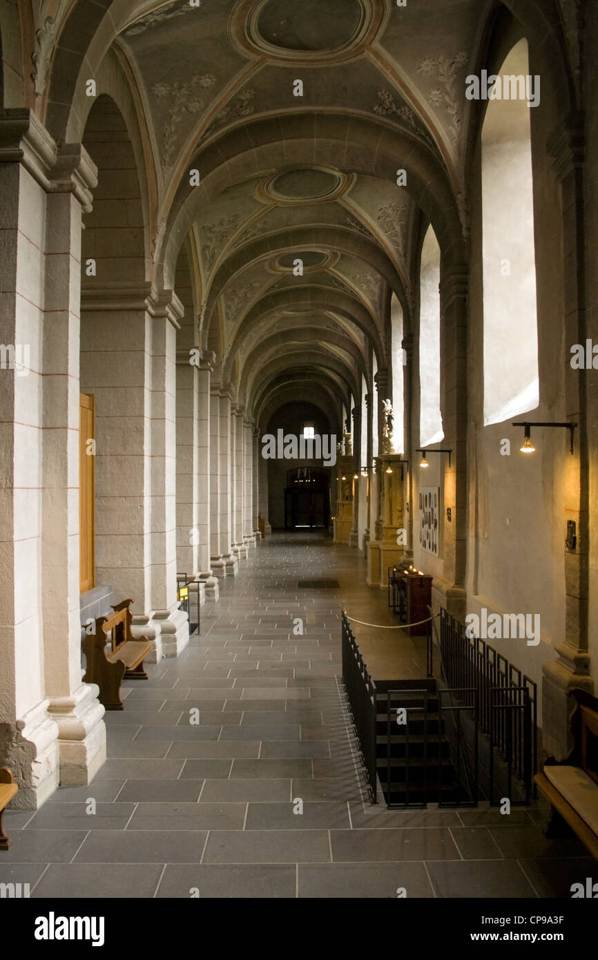 Side nave of St. Matthias' Abbey Stock Photo