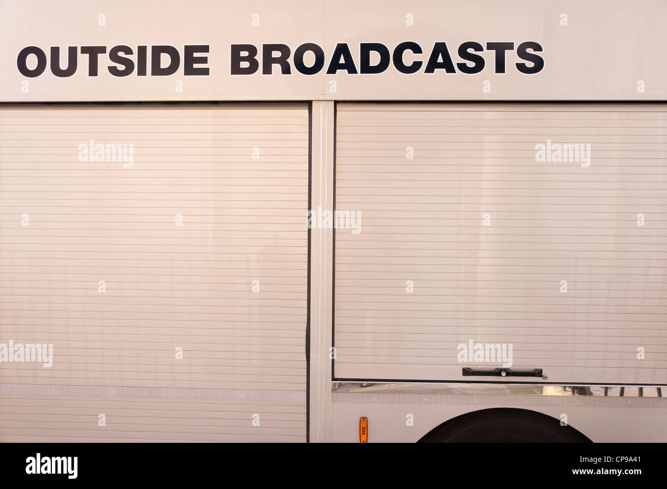 Outside Broadcast truck Stock Photo