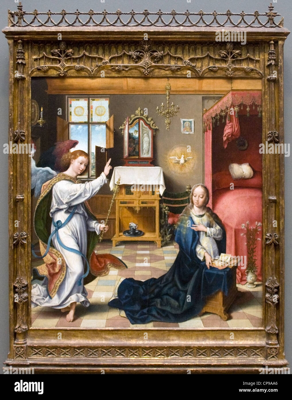 The Annunciation by Joos van Cleve Stock Photo