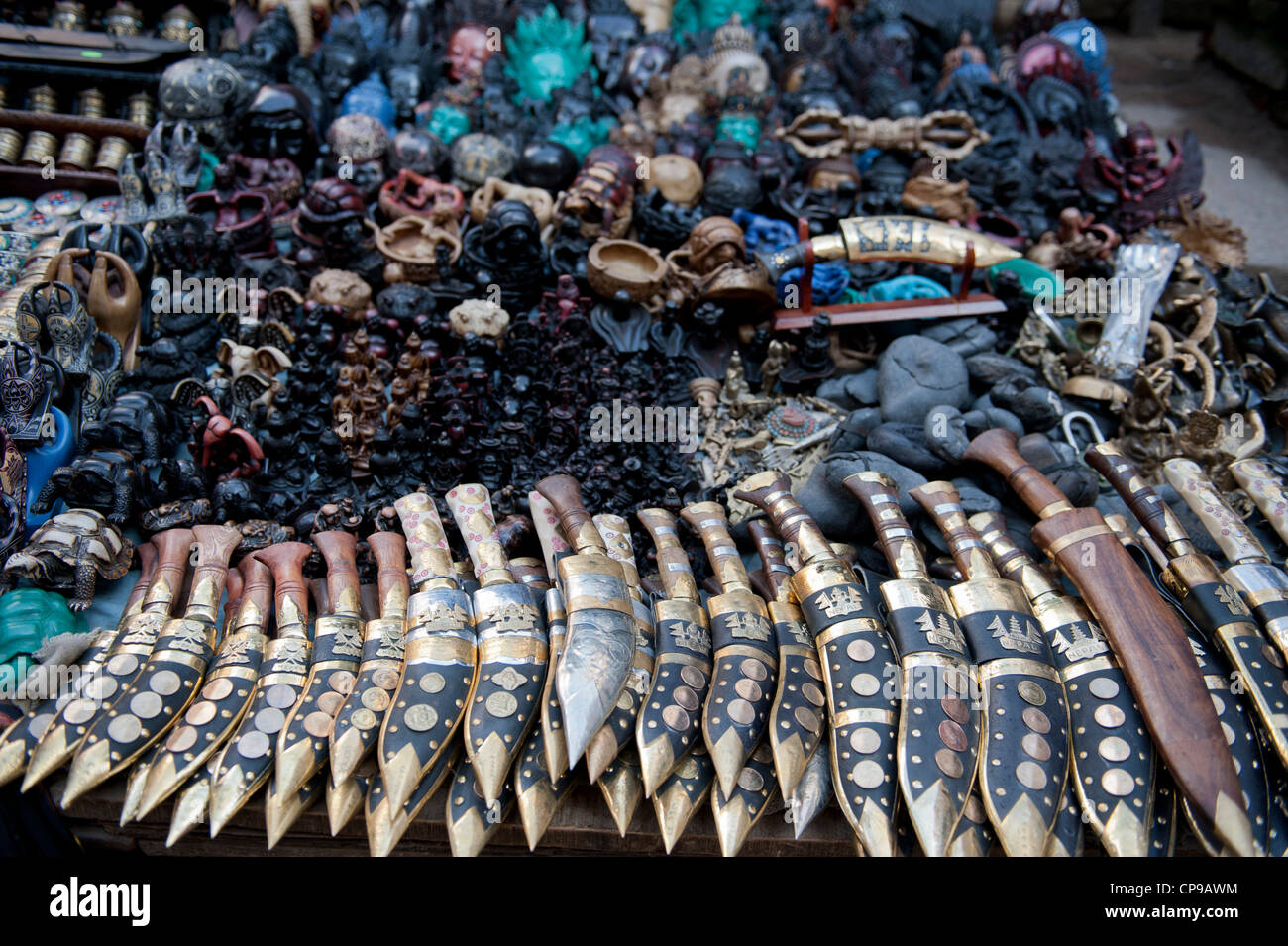 Weapons market stall Stock Photo Alamy