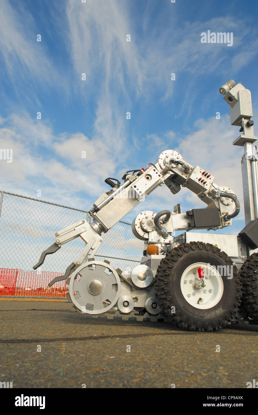 Remote controlled robot used by the military and police for inspection