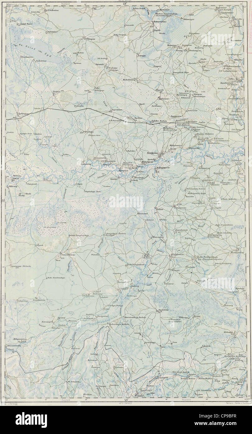 3rd Military Mapping Survey of Austria-Hungary - Petrikowo Stock Photo
