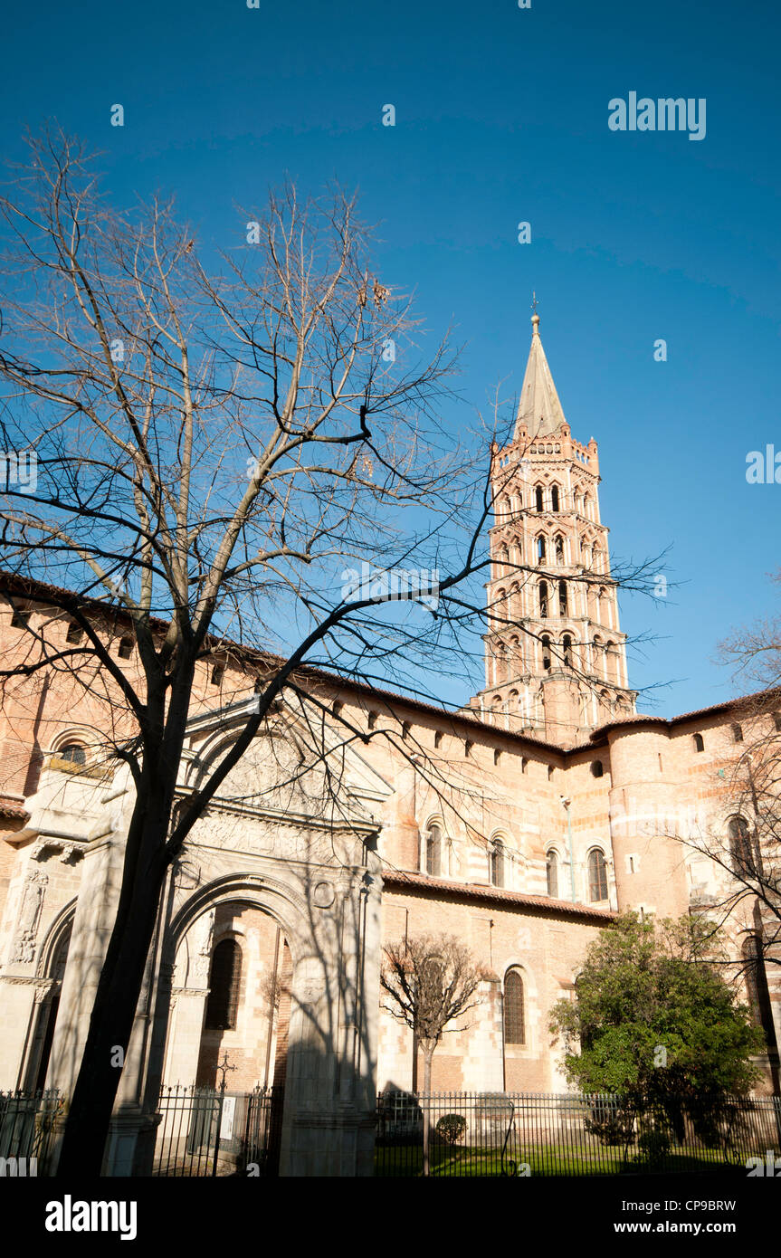 Basilica of Saint Sernin, Toulouse, France Stock Photo