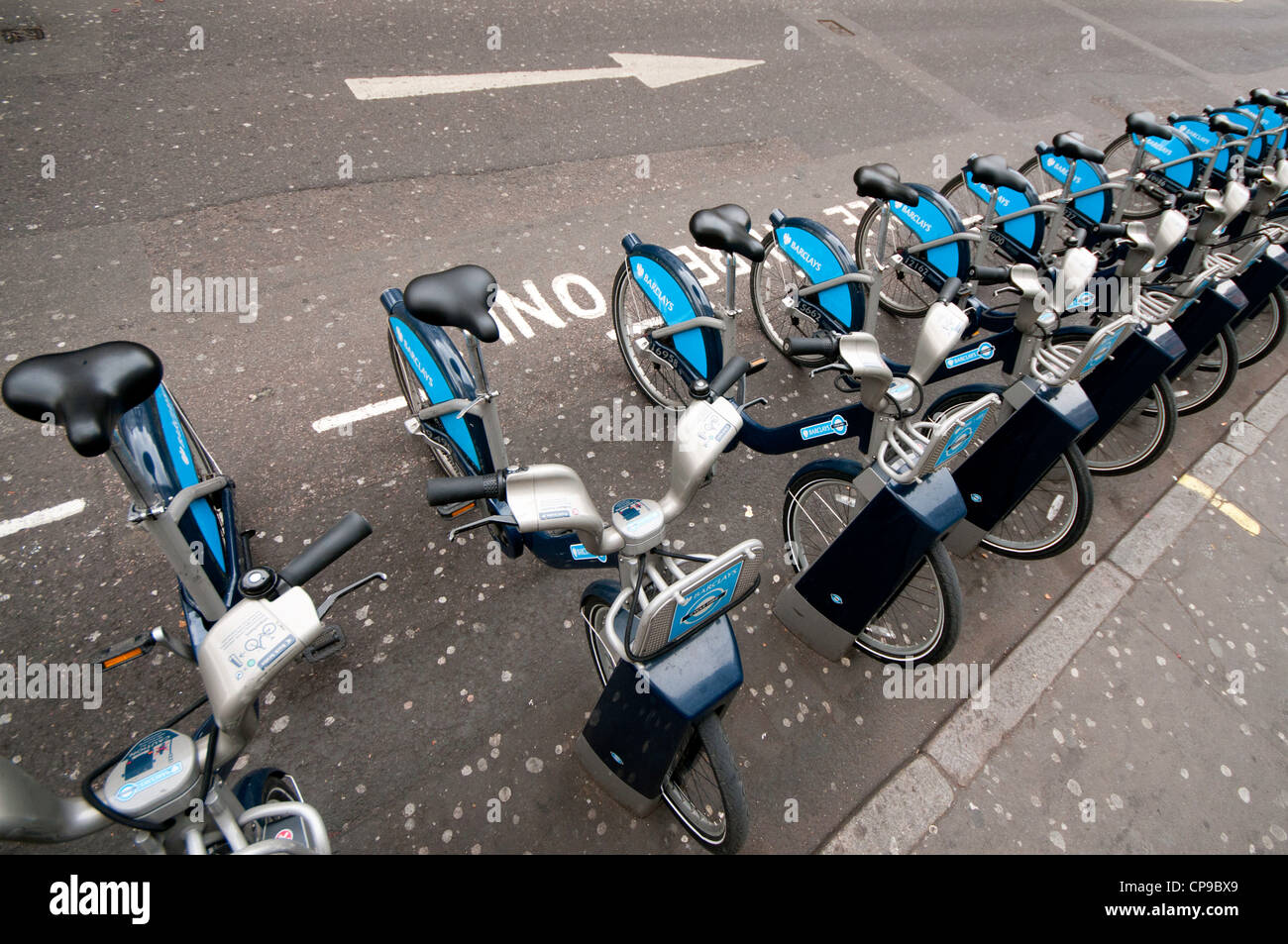 Boris bike docking station Stock Photo Alamy