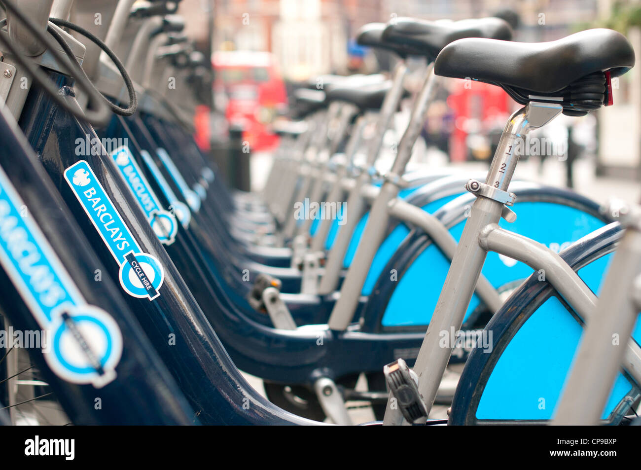 Boris bike docking station Stock Photo Alamy