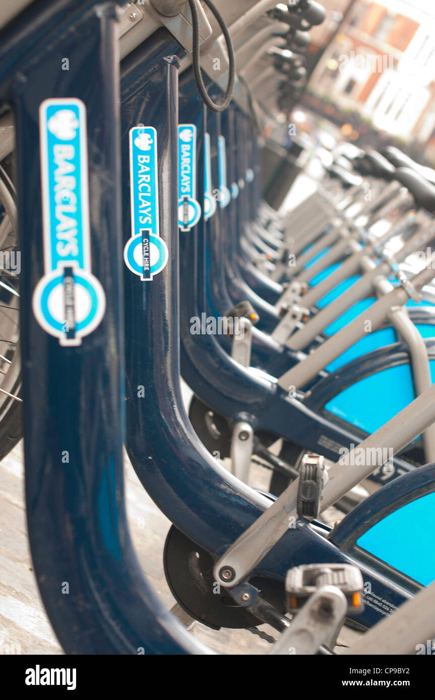 Boris bike docking station Stock Photo Alamy