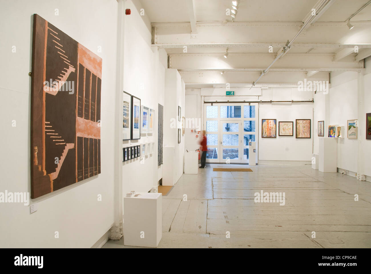 Exhibition with various types of artwork, Bristol, UK Stock Photo Alamy